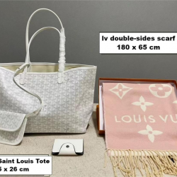 3 in 1 Exquisite Offer| Goyard Tote Bag x LV Scarf Three-Piece Set  